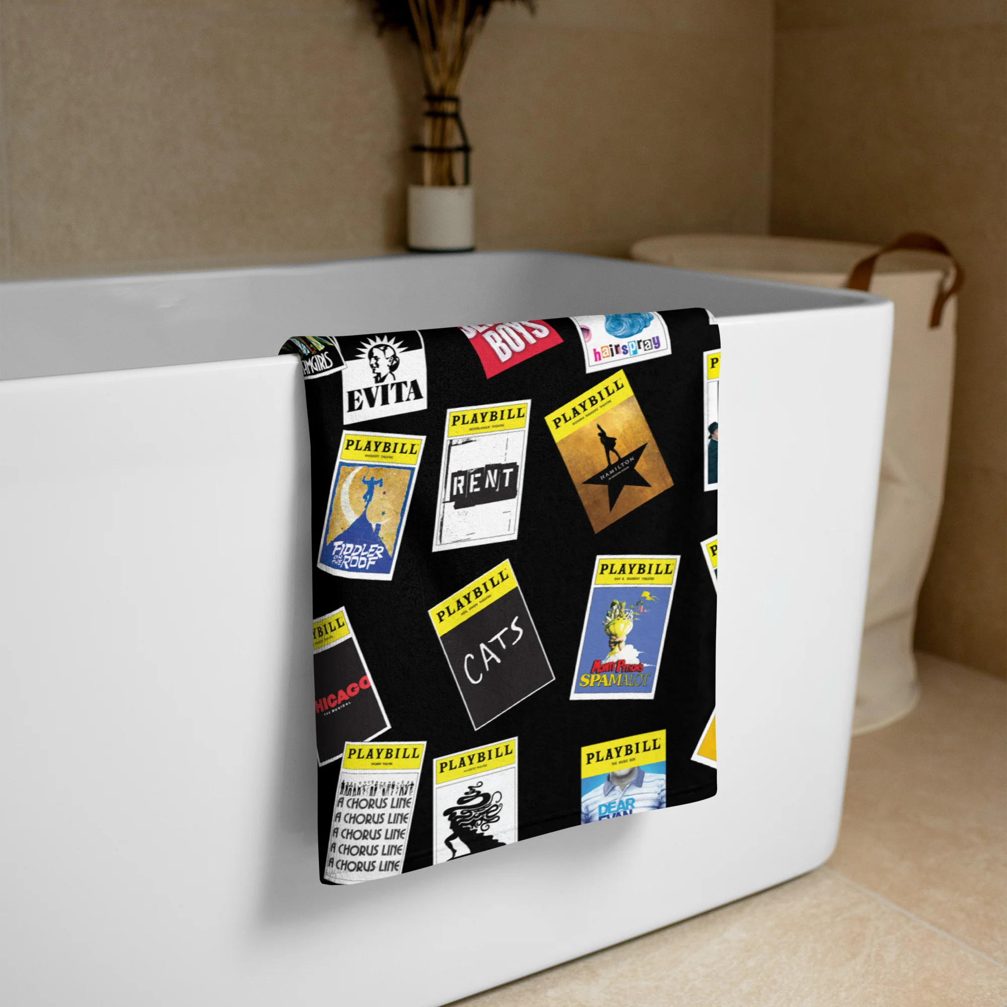 Playbill Beach Towel - Black - Image 4