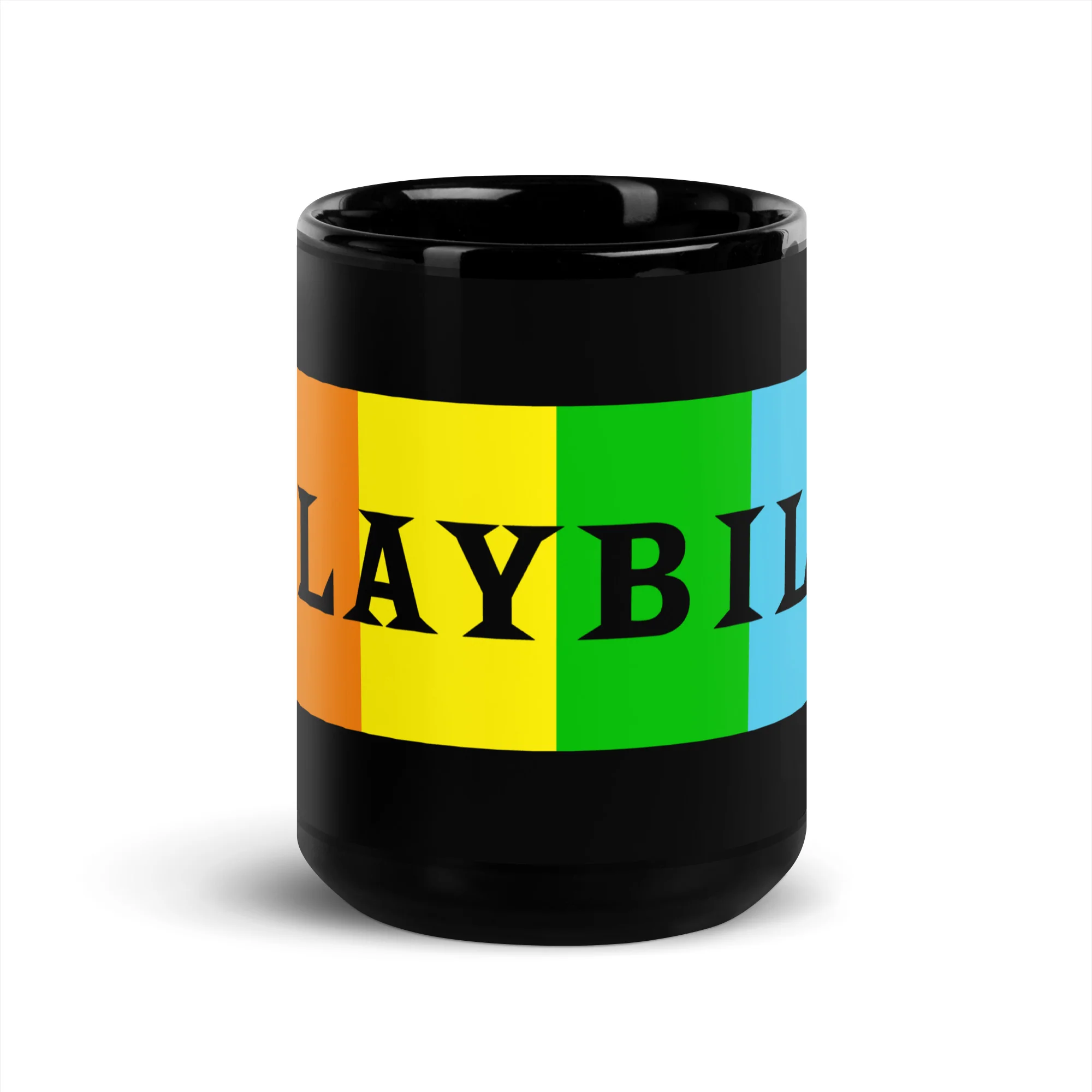 Playbill Pride - Black Glossy Mug - Image 2