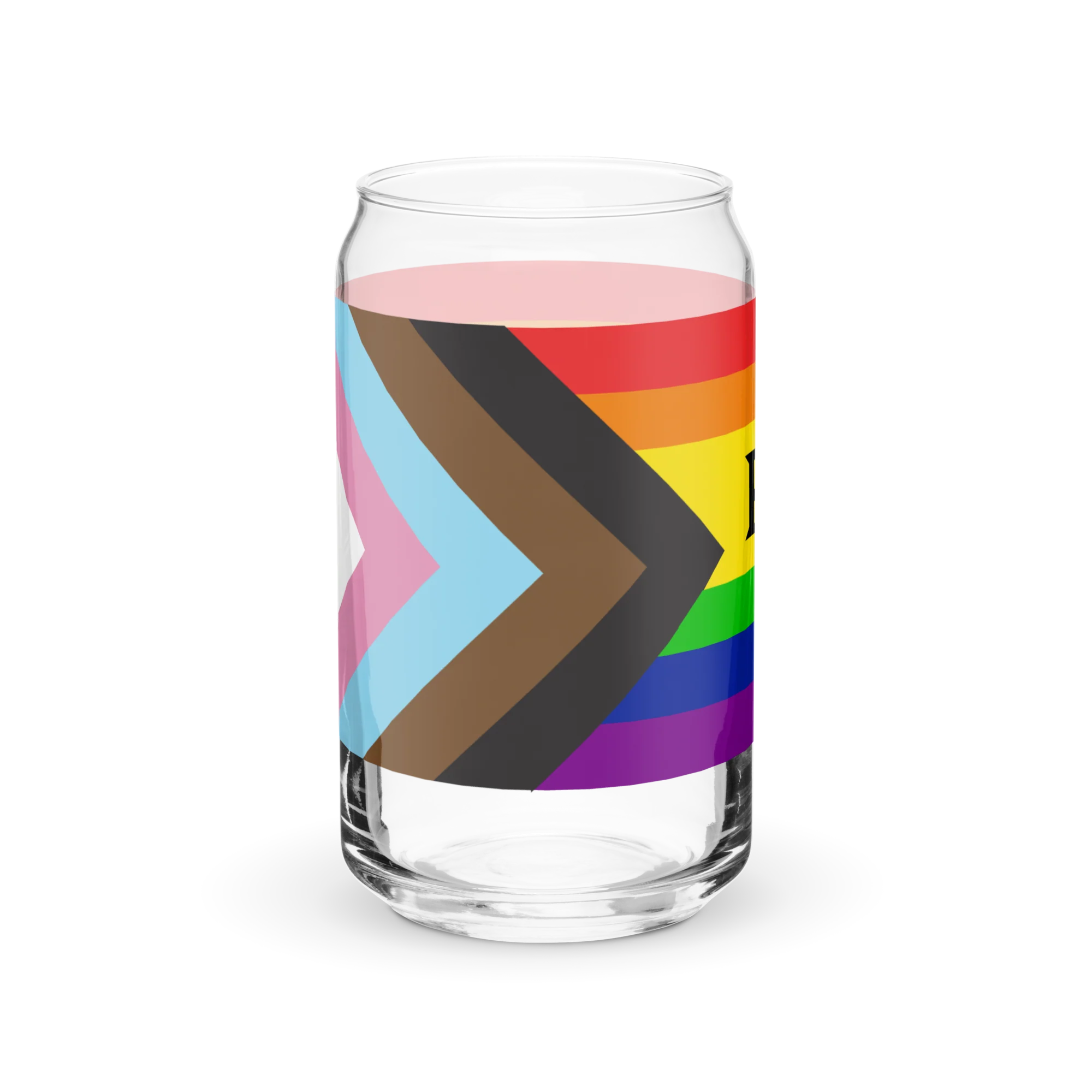 Playbill Pride - Progress Flag - Can-Shaped Glass - Image 2
