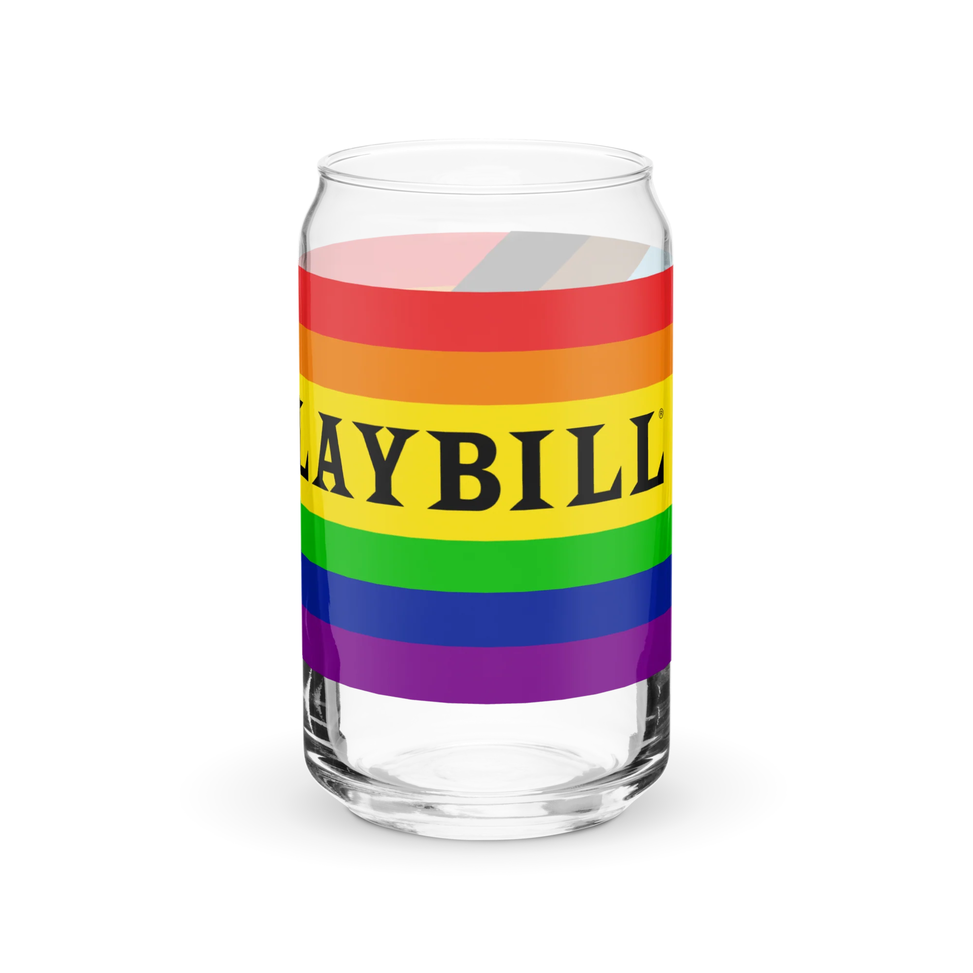 Playbill Pride - Progress Flag - Can-Shaped Glass - Image 3