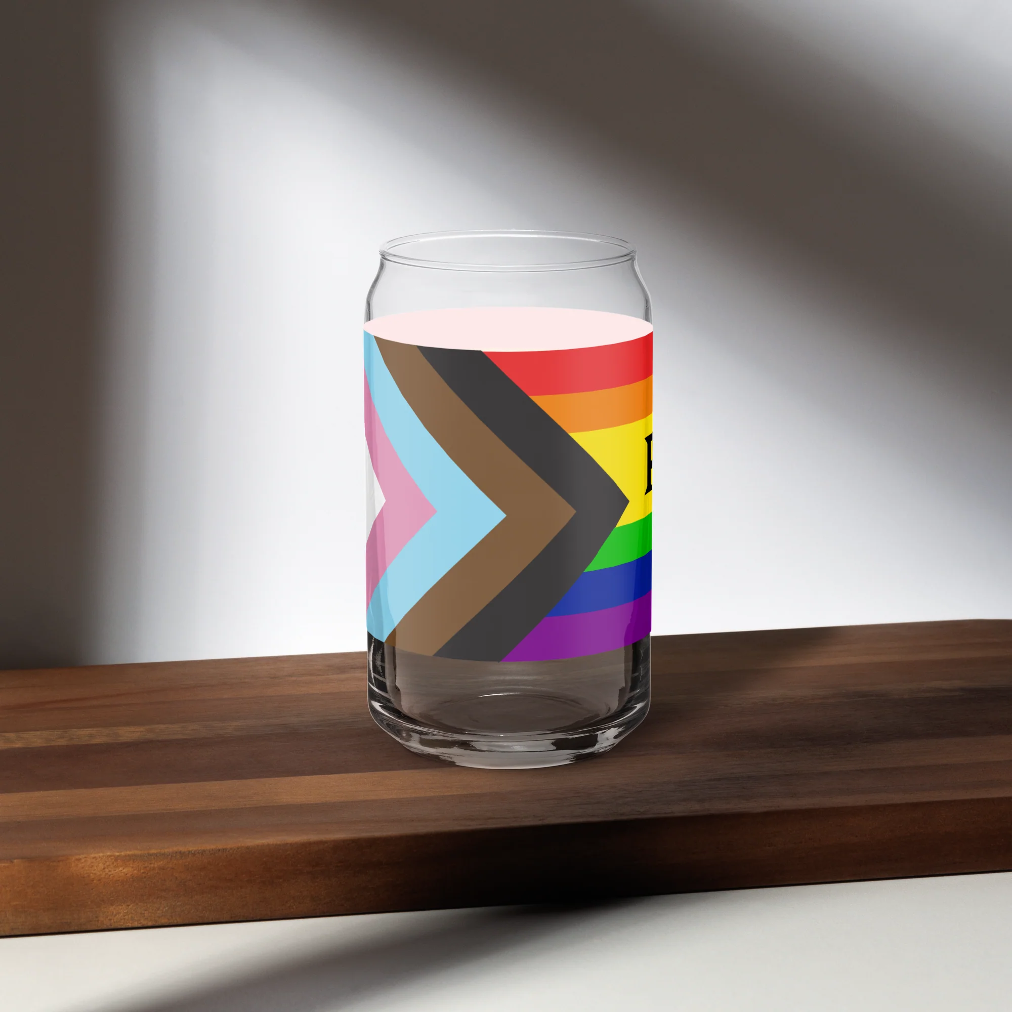 Playbill Pride - Progress Flag - Can-Shaped Glass - Image 6